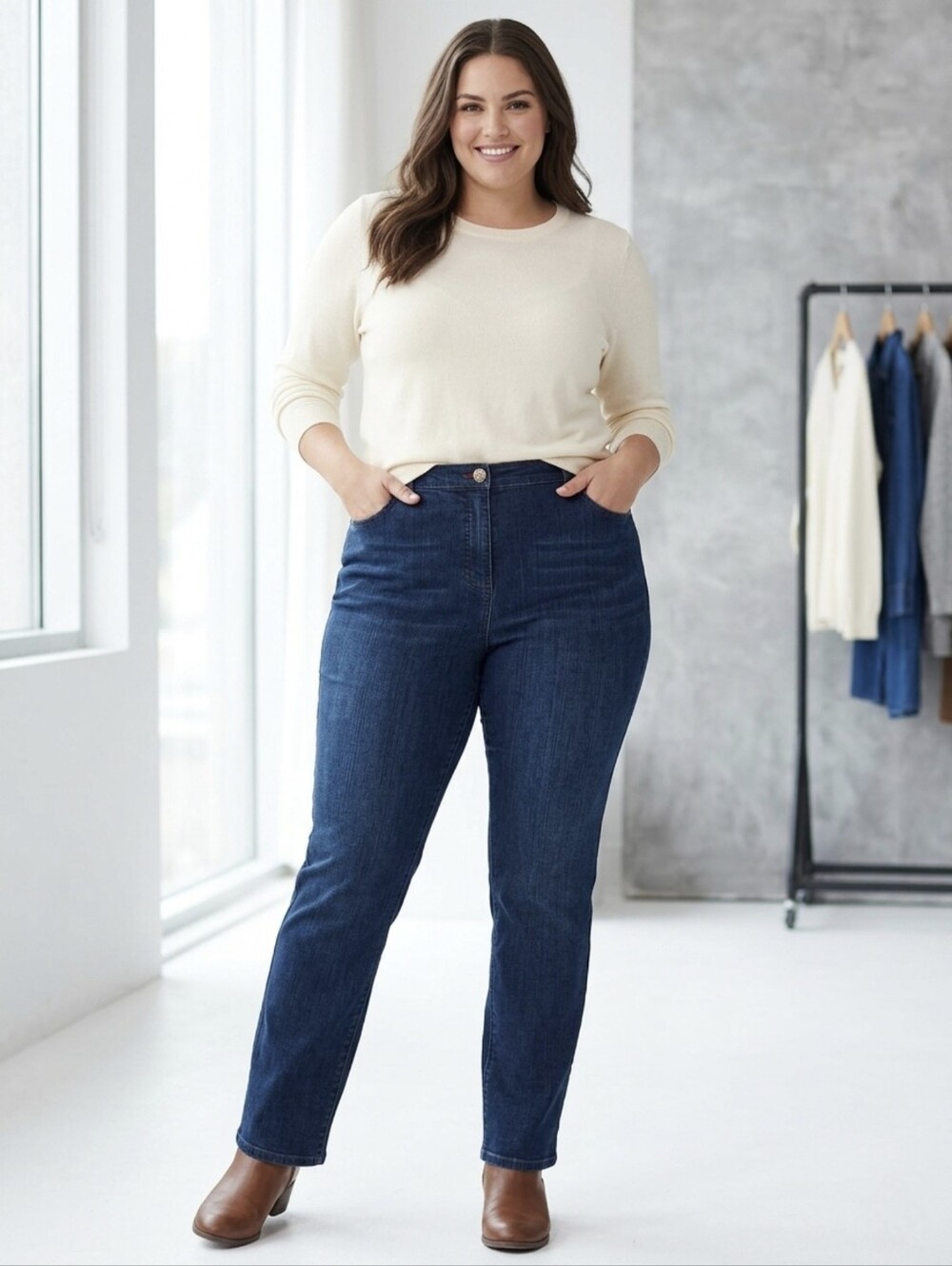 Claire France Dark Wash Jeans - Size 18 - Classic Fit